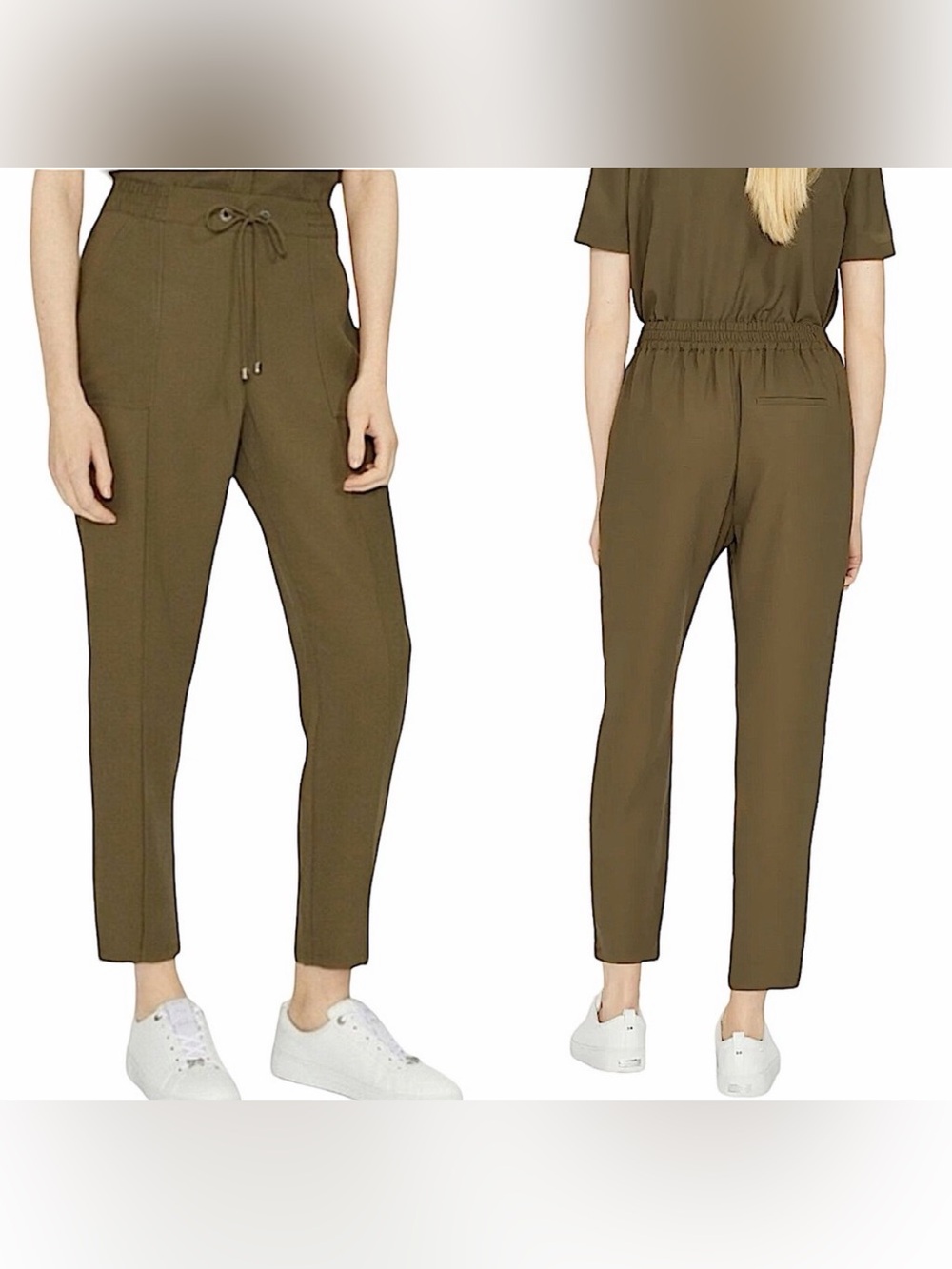 TED BAKER LONDON Tyrah Olive Utility Jogger Pants, Ted Size 1